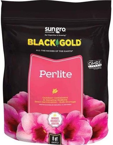 Sun Gro Black Gold perlite has fine to medium particles and is good used to make hypertufu containers and as a soil amendment.
