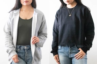 Oversized Faux Layer Hoodie With Tab