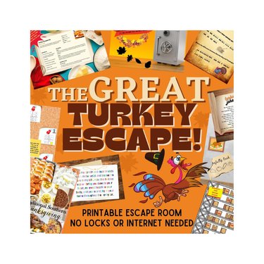 Printable Thanksgiving escape room game
