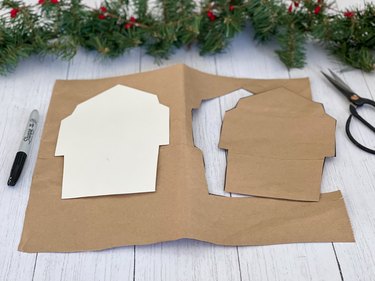 cut envelopes from paper bags using envelope pattern