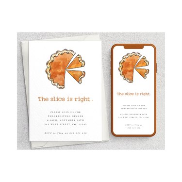 Digital Thanksgiving invitation