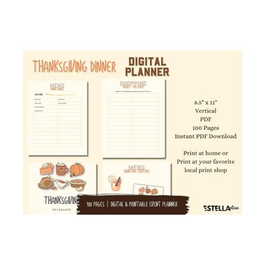 Digital Thanksgiving planner