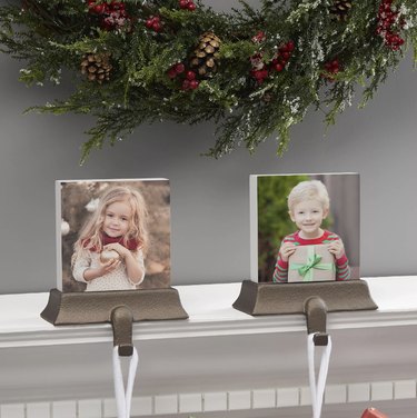 Two photo stocking holders