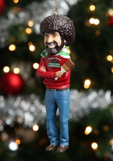 Bob Ross Christmas ornament