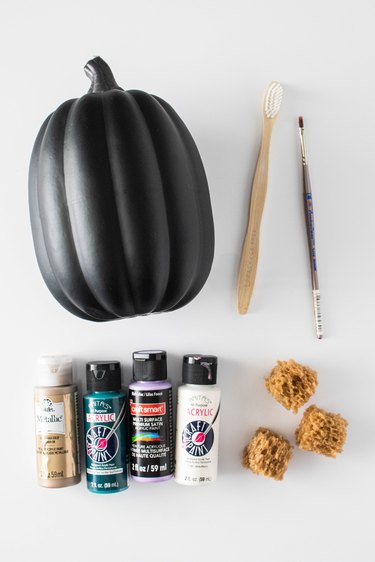 Supplies for DIY galaxy pumpkins