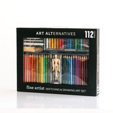 112-piece art set for kids or adults.