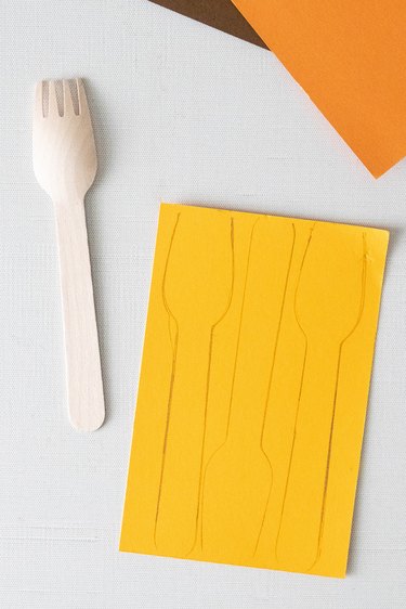 Trace fork on card stock