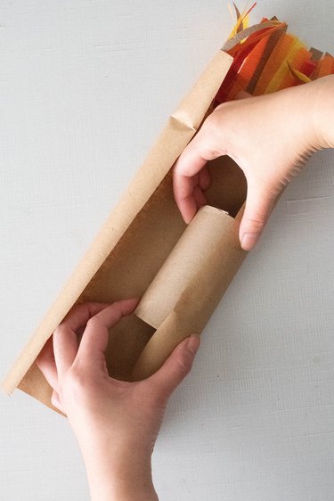 Wrapping paper tube in kraft paper