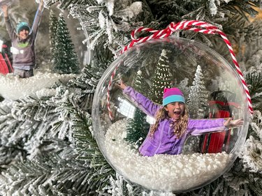 DIY photo snow globe ornaments