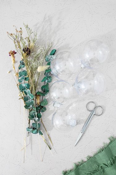 Supplies for floral bauble ornaments