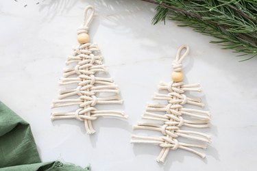 Macrame tree ornaments