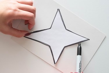 Trace template for pointed star tree topper
