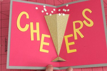 "Cheers" on inside of card