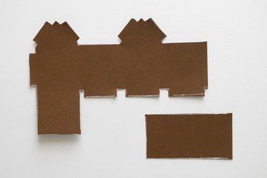 Brown card stock for mini gingerbread house