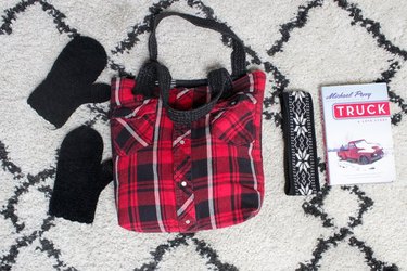 Upcycled Flannel Tote Bag