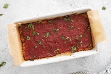 Vegan chickpea and lentil meatloaf