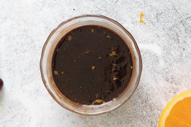 Chocolate-orange sauce in a bowl