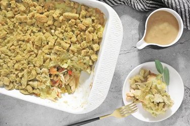 Thanksgiving Dinner Turkey Casserole Recipe