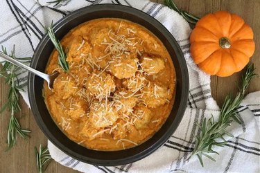 Rosemary Turkey Meatballs with Pumpkin Cream Sauce Recipe