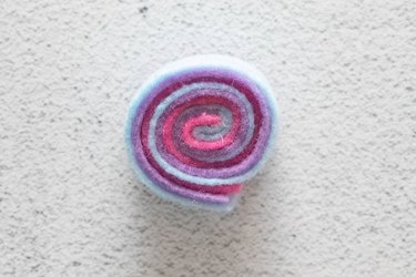 Roll of purple, pink and blue felt