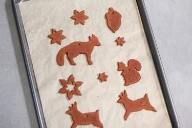 Cut out cinnamon ornaments