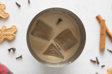 Gingerbread martini in cocktail shaker