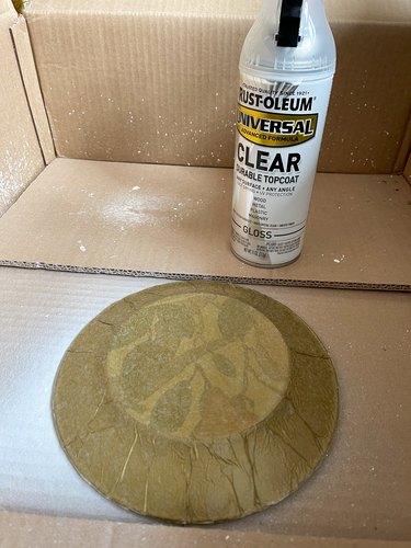 seal tissue paper with clear spray lacquer