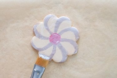 Layer clay coaster with decoupage glue