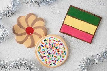 DIY clay holiday coasters inspired by Italian Christmas cookies