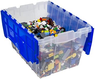 Akro-Mils Keepbox Attached Lid Containers, Flip Totes