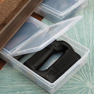 Akro-Mils Keepbox Attached Lid Containers, Flip Totes