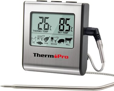 ThermoPro probe-style meat thermometer on a white ground