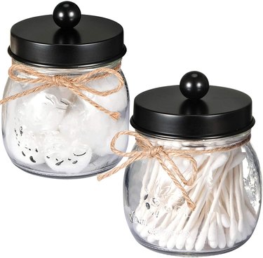 Apothecary Jars with hinged lid from our Personalized Metallics Collection