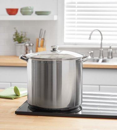 Mainstays Stainless Steel Multi-Cooker with Glass Lid - 8 qt