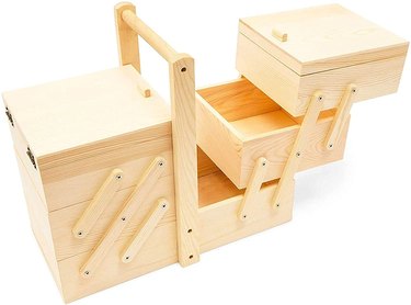 Juvale Wooden Sewing Box