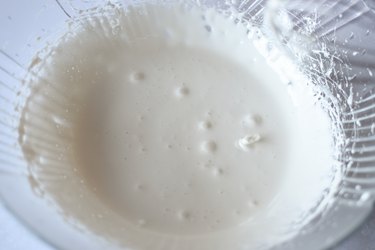 Thickened egg whites and sugar