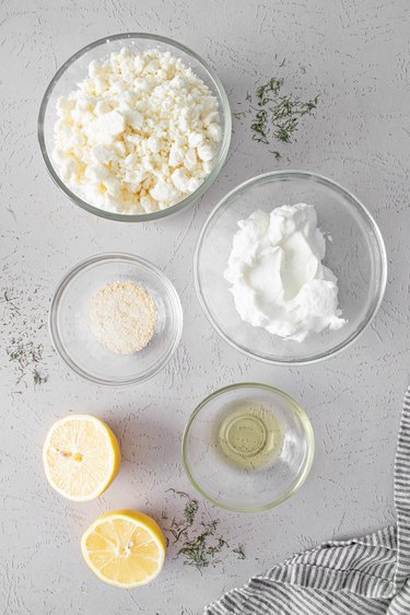 Ingredients for whipped feta
