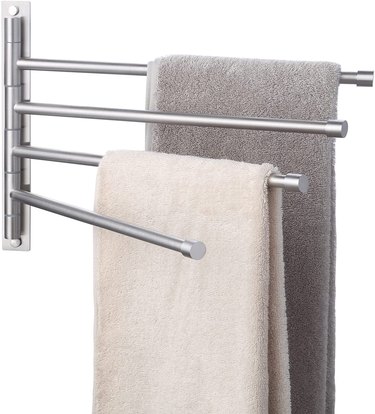 Swivel towel rack