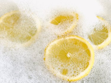 add lemons to dishwater