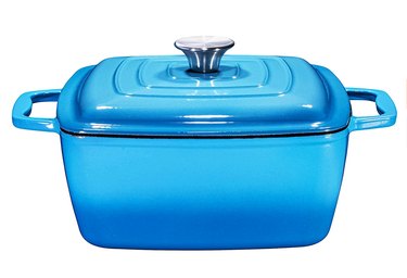 Braiser Enameled Cast Iron, 3.6 Quart Casserole Braiser Pan with Lid, Dutch  Oven