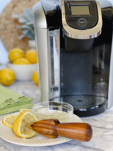 lemons cleaning coffee maker