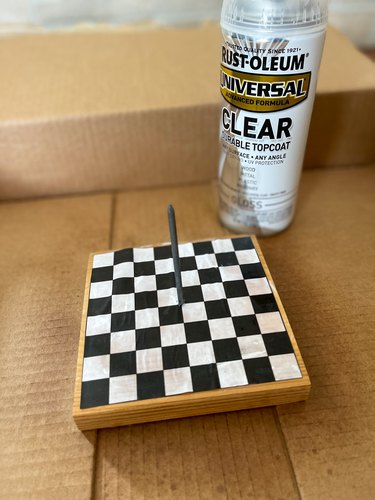 seal chessboard with clear spray topcoat