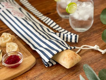 Bread in finished baguette bag