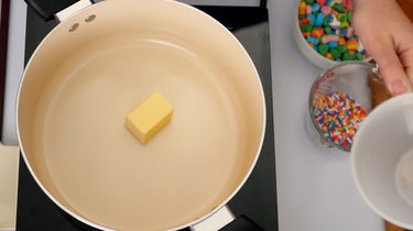 melting butter in pot