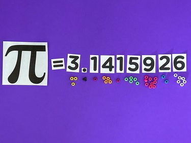 Beads counted out to match the digits of pi