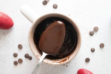 Brownie in a mug wet ingredients