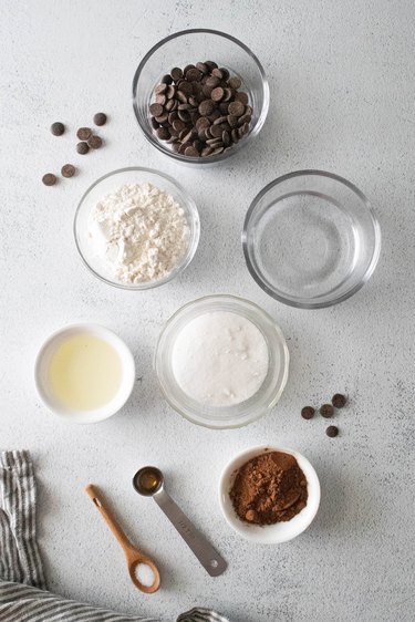 Brownie in a mug ingredients