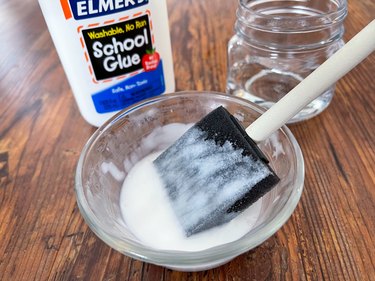 mix white glue and water
