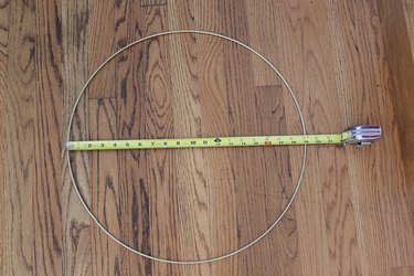 Metal hoop and measuring tape