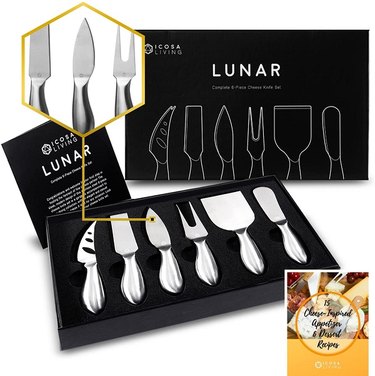 An ICOSA Living Lunar 6-Piece Cheese Knife Set